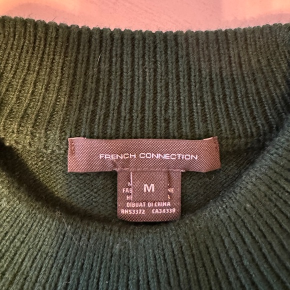 French Connection Mock Turtleneck Forest Green Sweater, size M - Picture 5 of 6